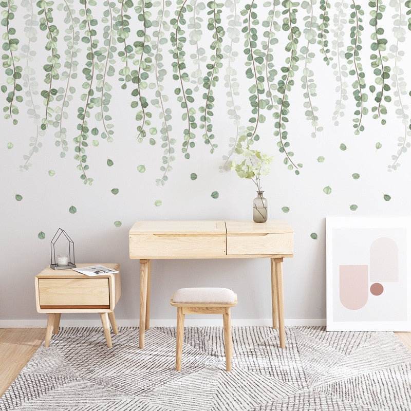 Natural Leaves Wall Stickers - Removable
