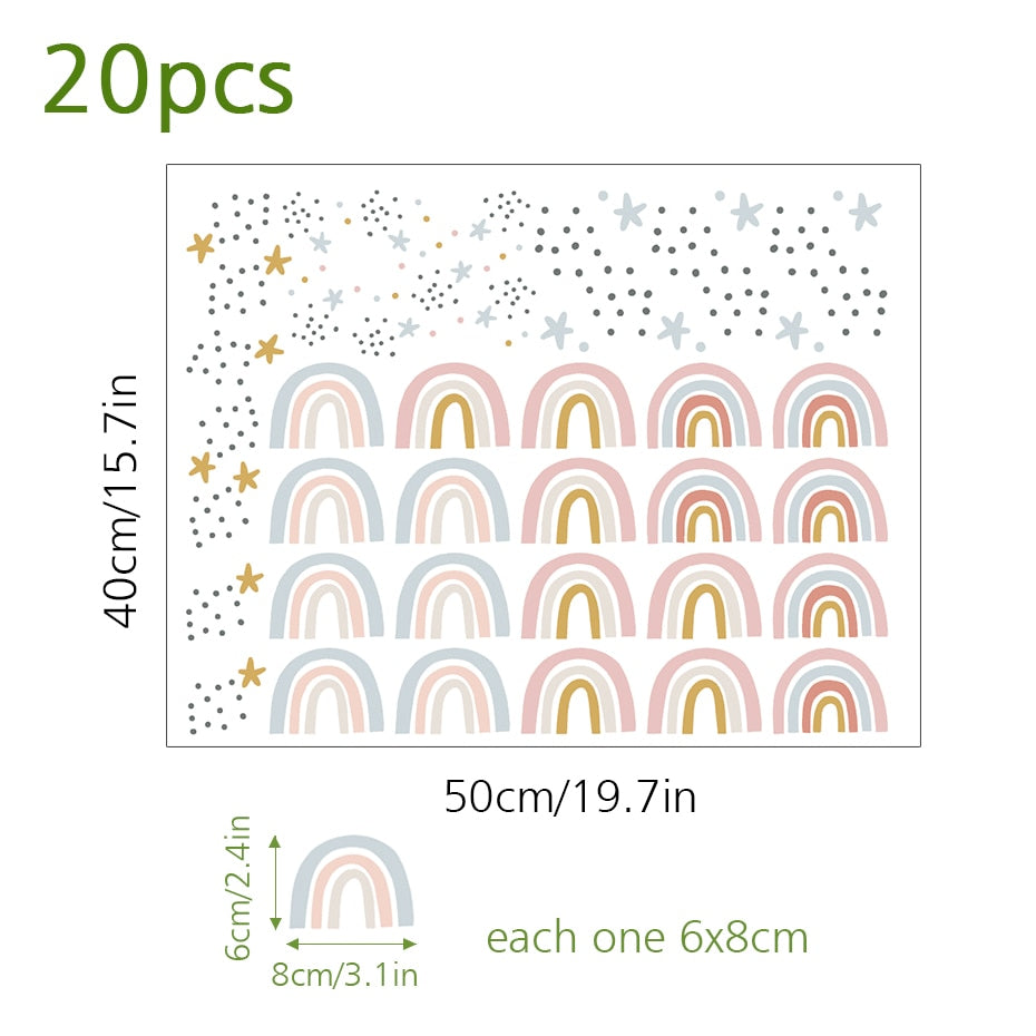 Bohemian Rainbow Wall Stickers - Removable