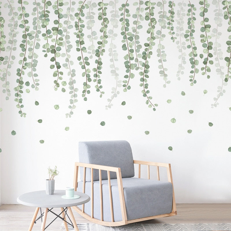 Natural Leaves Wall Stickers - Removable