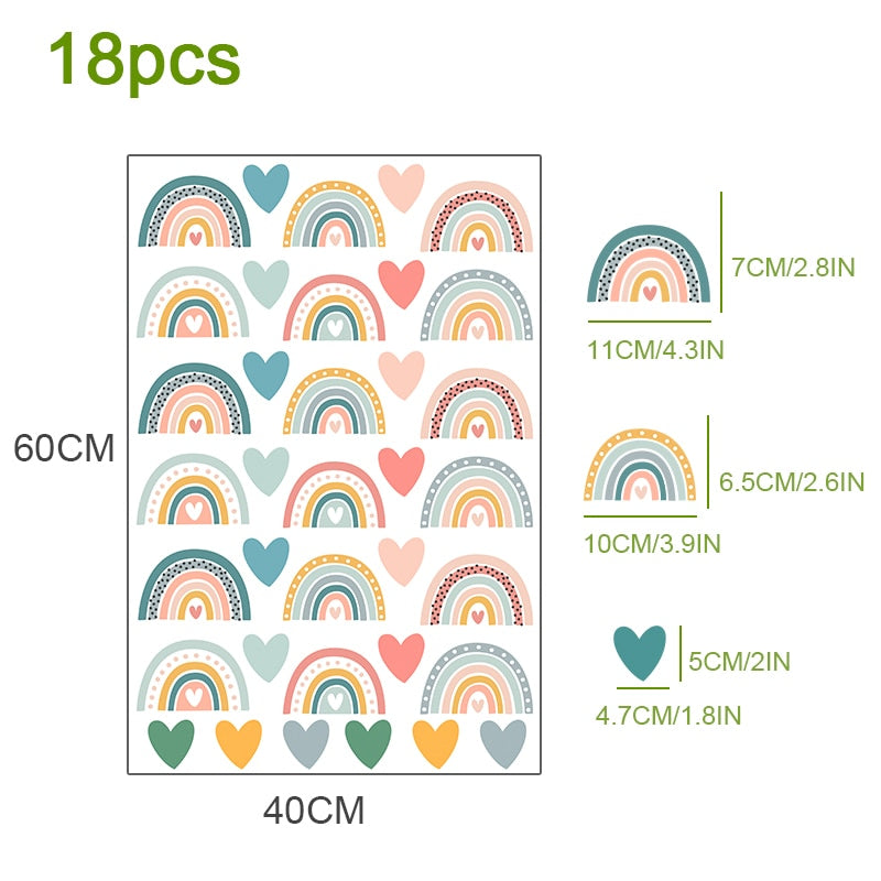 Bohemian Rainbow Wall Stickers - Removable