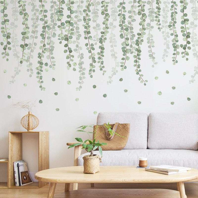 Natural Leaves Wall Stickers - Removable