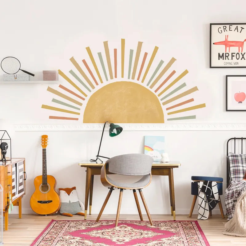 Boho Sun Wallpaper Kids Wall Sticker